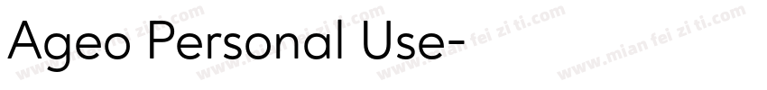 Ageo Personal Use字体转换